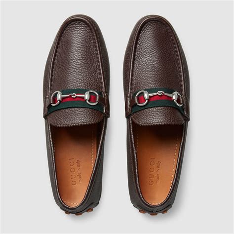 gucci leather horsebit driver brown|Gucci drivers loafers.